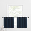 NICETOWN Kitchen Tiers Curtains for Small Window Bathroom, 52 W x 30 L(1 Panel – Navy)