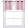 NICETOWN Kitchen Tiers Curtains for Small Window Bathroom, 52 W x 30 L(Baby Pink)