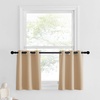 NICETOWN Kitchen Tiers Curtains for Small Window Bathroom, 52 W x 30 L(Biscotti Beige)