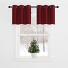 NICETOWN Kitchen Tiers Curtains for Small Window Bathroom, 52 W x 30 L(Burgundy)