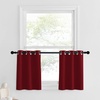 NICETOWN Kitchen Tiers Curtains for Small Window Bathroom, 52 W x 30 L(Burgundy Red)