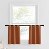 NICETOWN Kitchen Tiers Curtains for Small Window Bathroom, 52 W x 30 L(Burnt Orange)