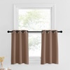 NICETOWN Kitchen Tiers Curtains for Small Window Bathroom, 52 W x 30 L(Cappuccino)