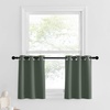NICETOWN Kitchen Tiers Curtains for Small Window Bathroom, 52 W x 30 L(Dark Mallard)