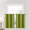 NICETOWN Kitchen Tiers Curtains for Small Window Bathroom, 52 W x 30 L(Fresh Green)