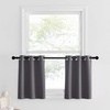 NICETOWN Kitchen Tiers Curtains for Small Window Bathroom, 52 W x 30 L(Grey)