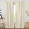 NICETOWN Linen Pinch Pleated Curtains 84 Inches Long for Bedroom(Butter)