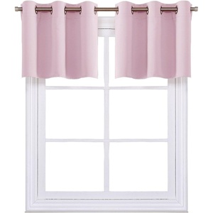 NICETOWN Kitchen Tiers Curtains for Small Window Bathroom, 52 W x 30 L(Baby Pink)