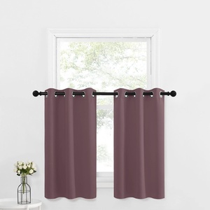 NICETOWN Kitchen Tiers Curtains for Small Window Bathroom, 52 W x 30 L(Dry Rose)