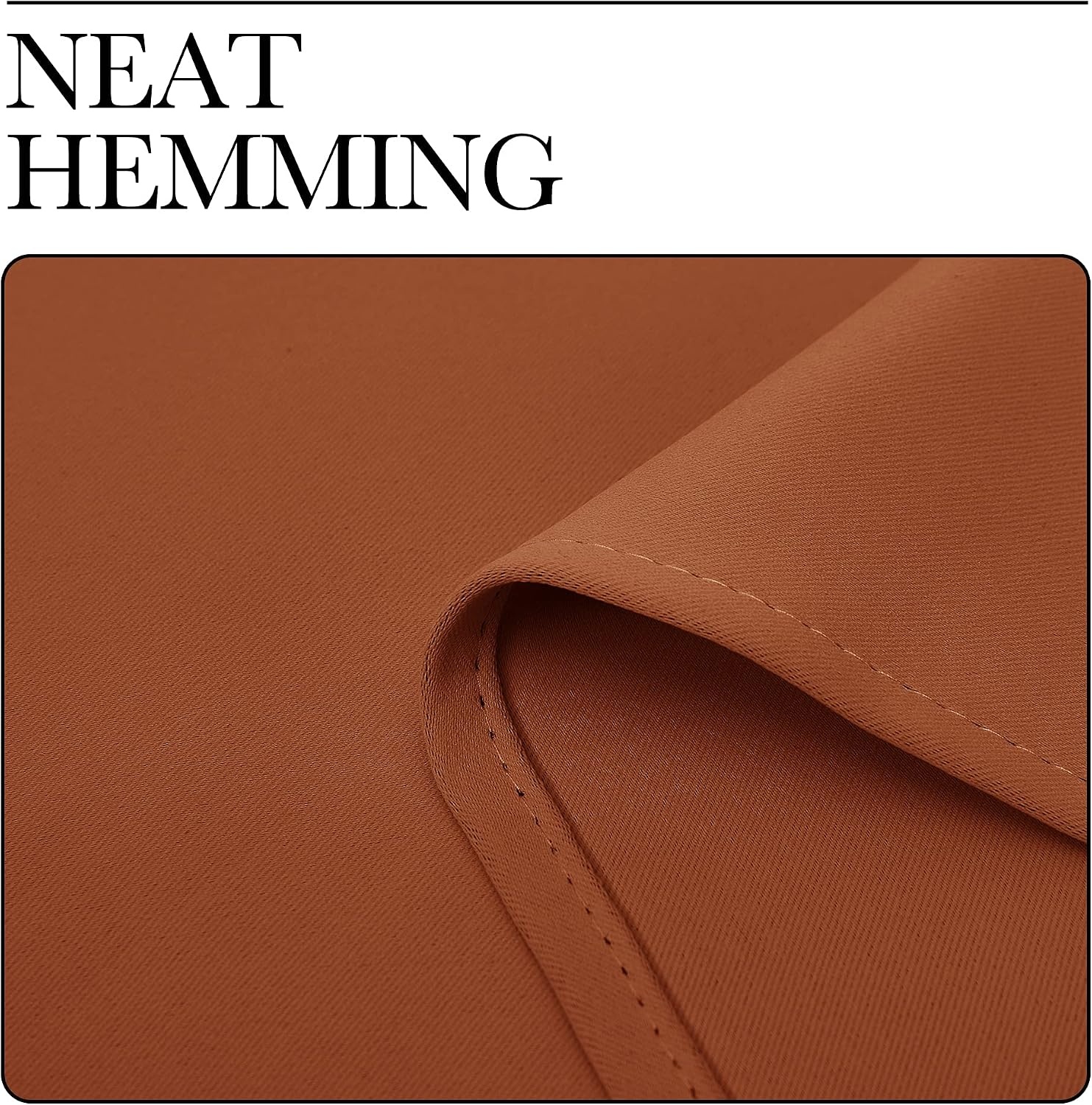 image:imageNICETOWN 100 Blackout Linen Curtain for Patio Sliding Door W100 x L84 inBurnt Orange