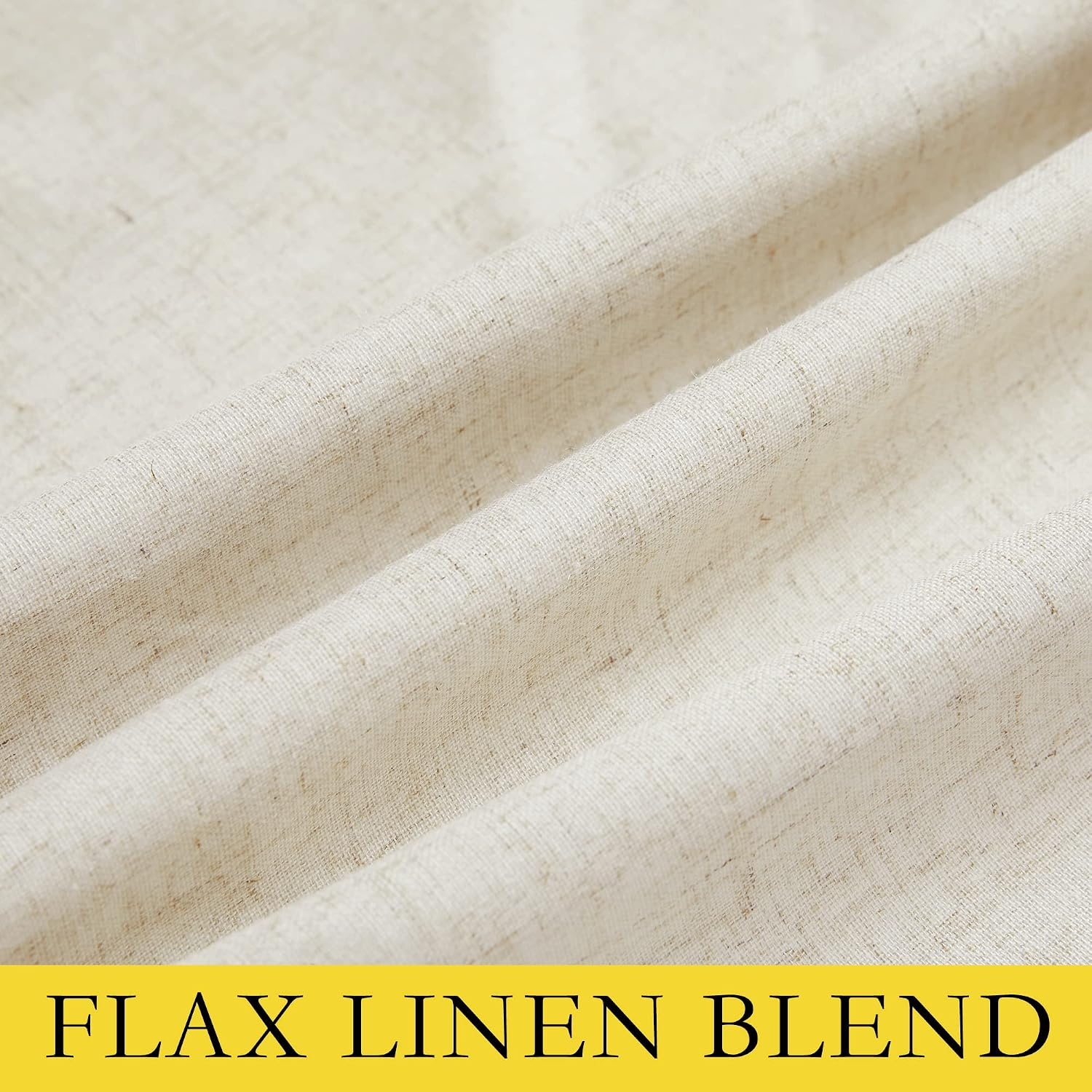 image:imageNICETOWN 100 Blackout Linen Curtain for Patio Sliding Door W100 x L84 inChampagne