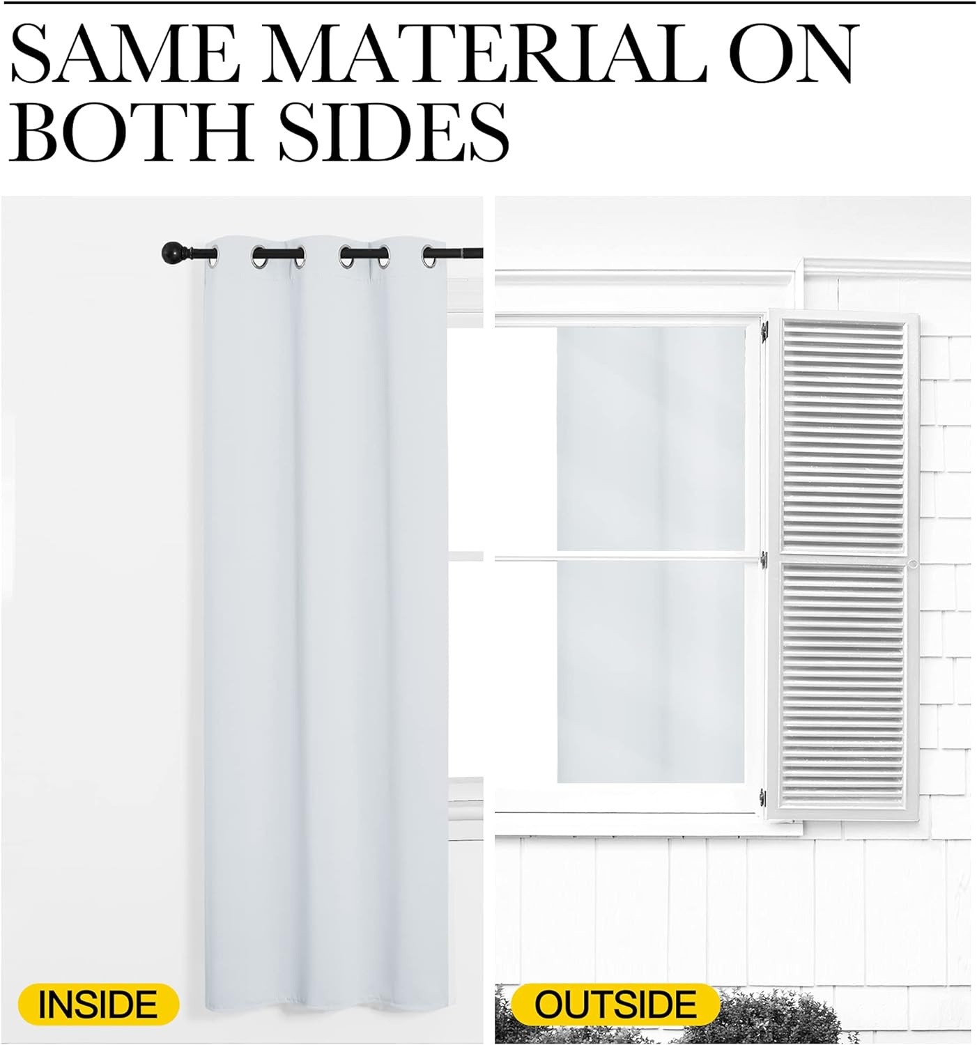 image:imageNICETOWN 100 Blackout Linen Curtain for Patio Sliding Door W100 x L84 inCloud Grey