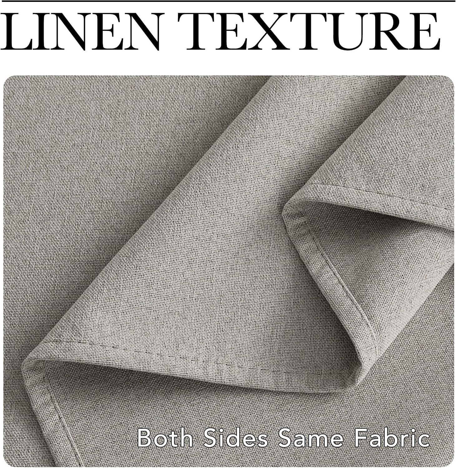 image:imageNICETOWN 100 Blackout Linen Curtain for Patio Sliding Door W100 x L84 inSilver Gray