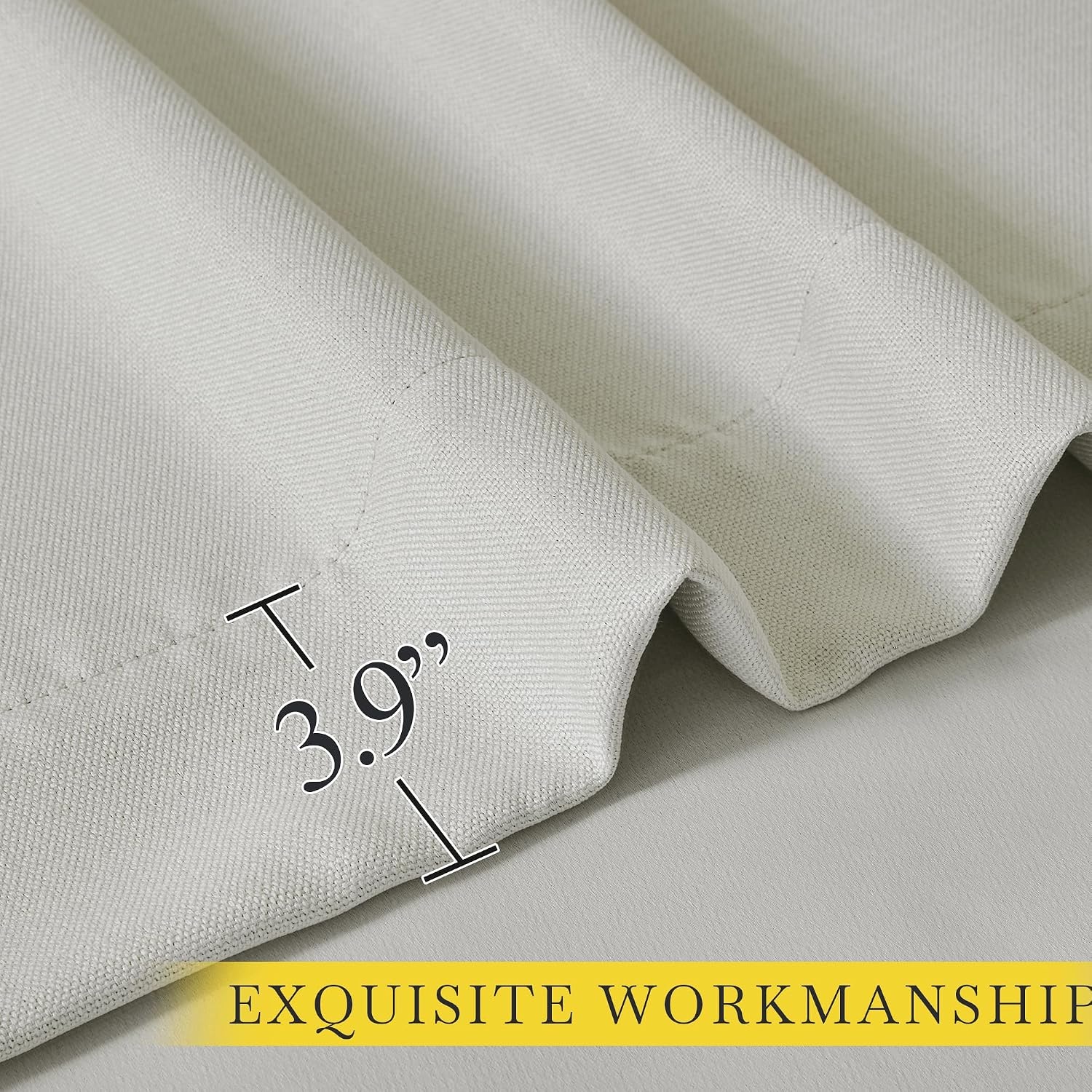 image:imageNICETOWN 2 Panels Faux Linen 100 Blackout Curtains for Living Room Rod PocketBack TabHook Belt Room Darkening Window Treatment with Liner Thermal Curtains for Bedroom Natural W50 x L96Natural