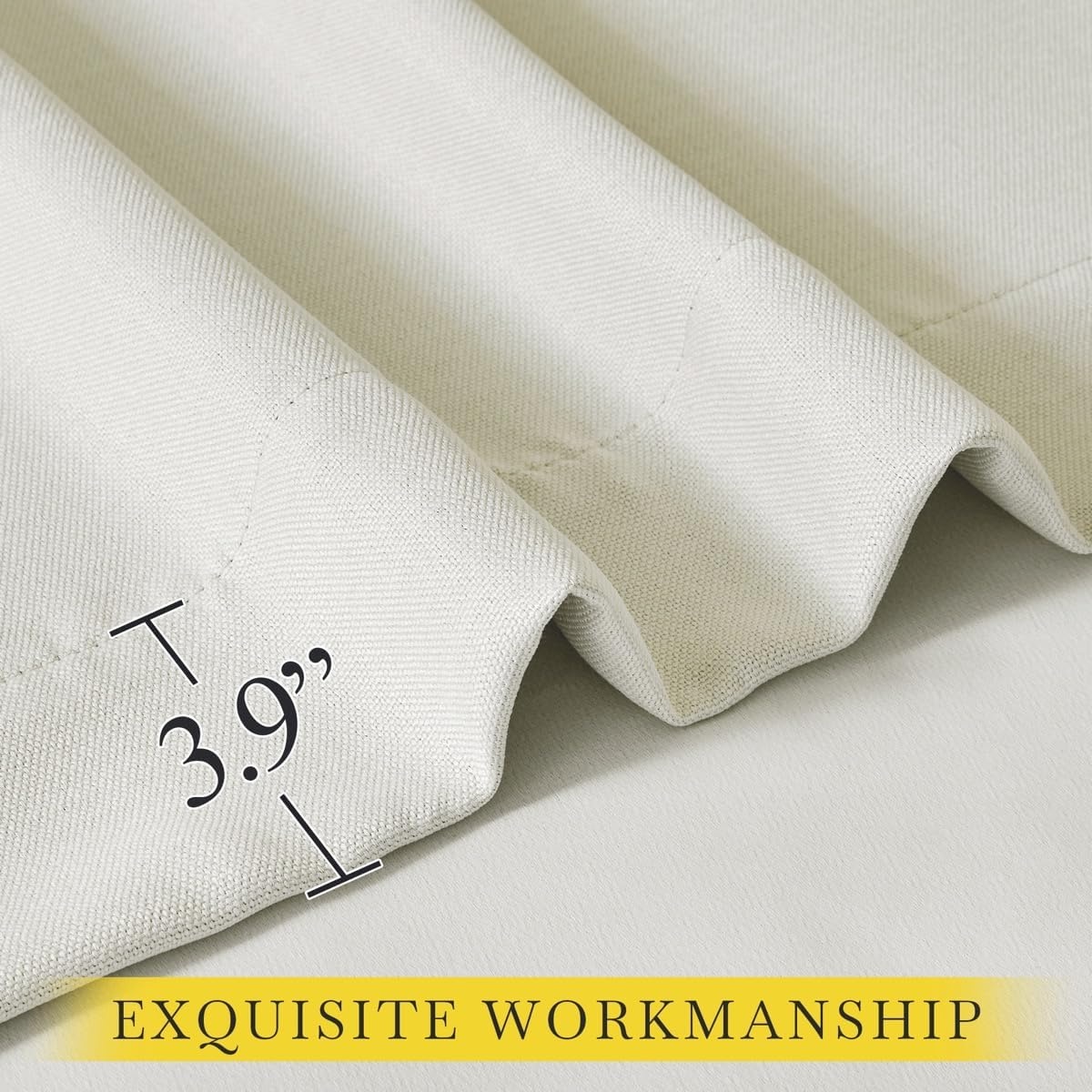 image:imageNICETOWN 2 Panels Faux Linen 100 Blackout Curtains for Living Room Rod PocketBack TabHook Belt Room Darkening Window Treatment with Liner Thermal Curtains for Bedroom Natural W50 x L96Natural