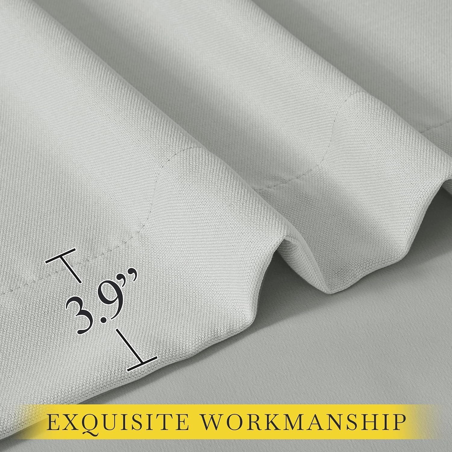 image:imageNICETOWN 2 Panels Faux Linen 100 Blackout Curtains for Living Room Rod PocketBack TabHook Belt Room Darkening Window Treatment with Liner Thermal Curtains for Bedroom Natural W50 x L96Greyish White