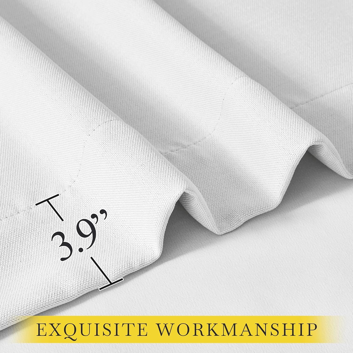 image:imageNICETOWN 2 Panels Faux Linen 100 Blackout Curtains for Living Room Rod PocketBack TabHook Belt Room Darkening Window Treatment with Liner Thermal Curtains for Bedroom Natural W50 x L96Greyish White