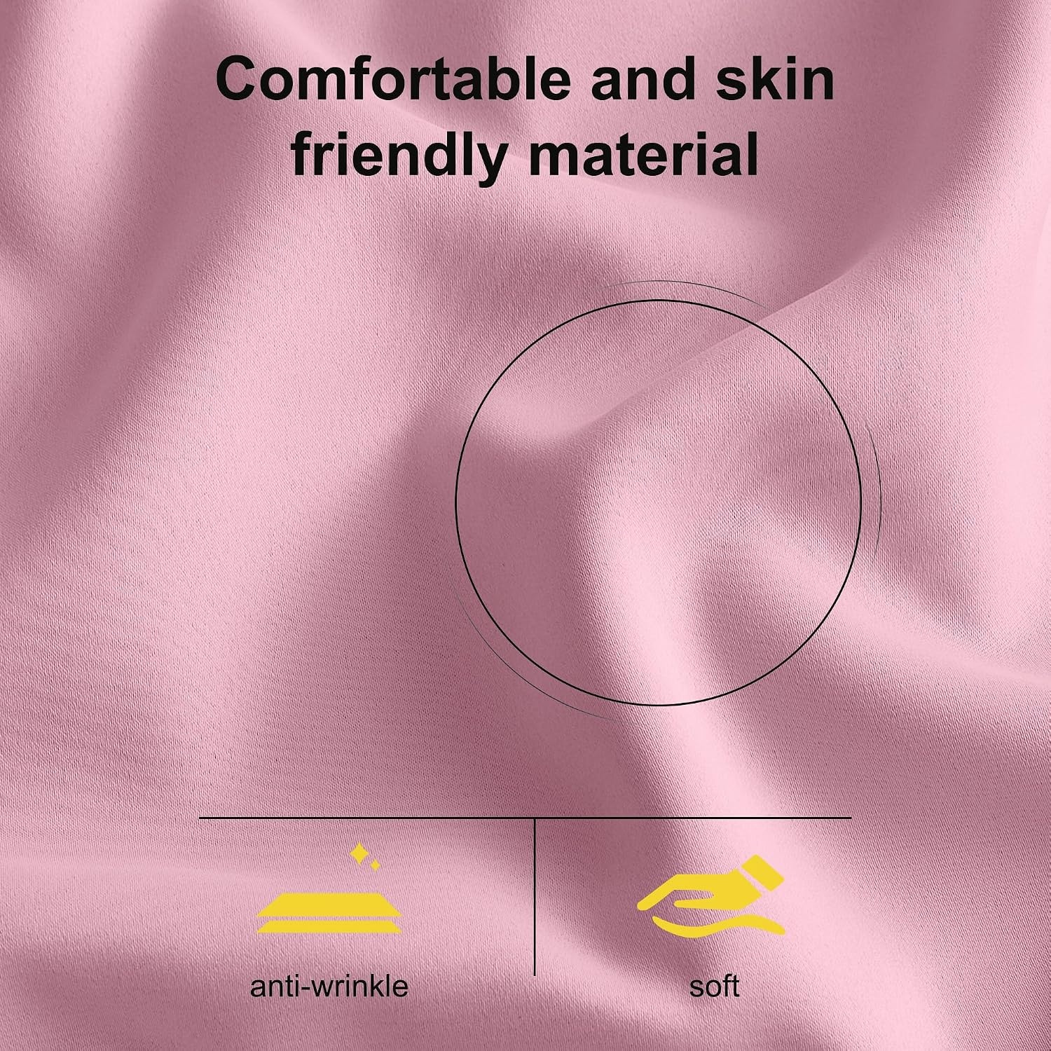 image:imageNICETOWN White Blackout Curtains 52 x 84 inches Long 2 Panels for BedroomCrystal Pink