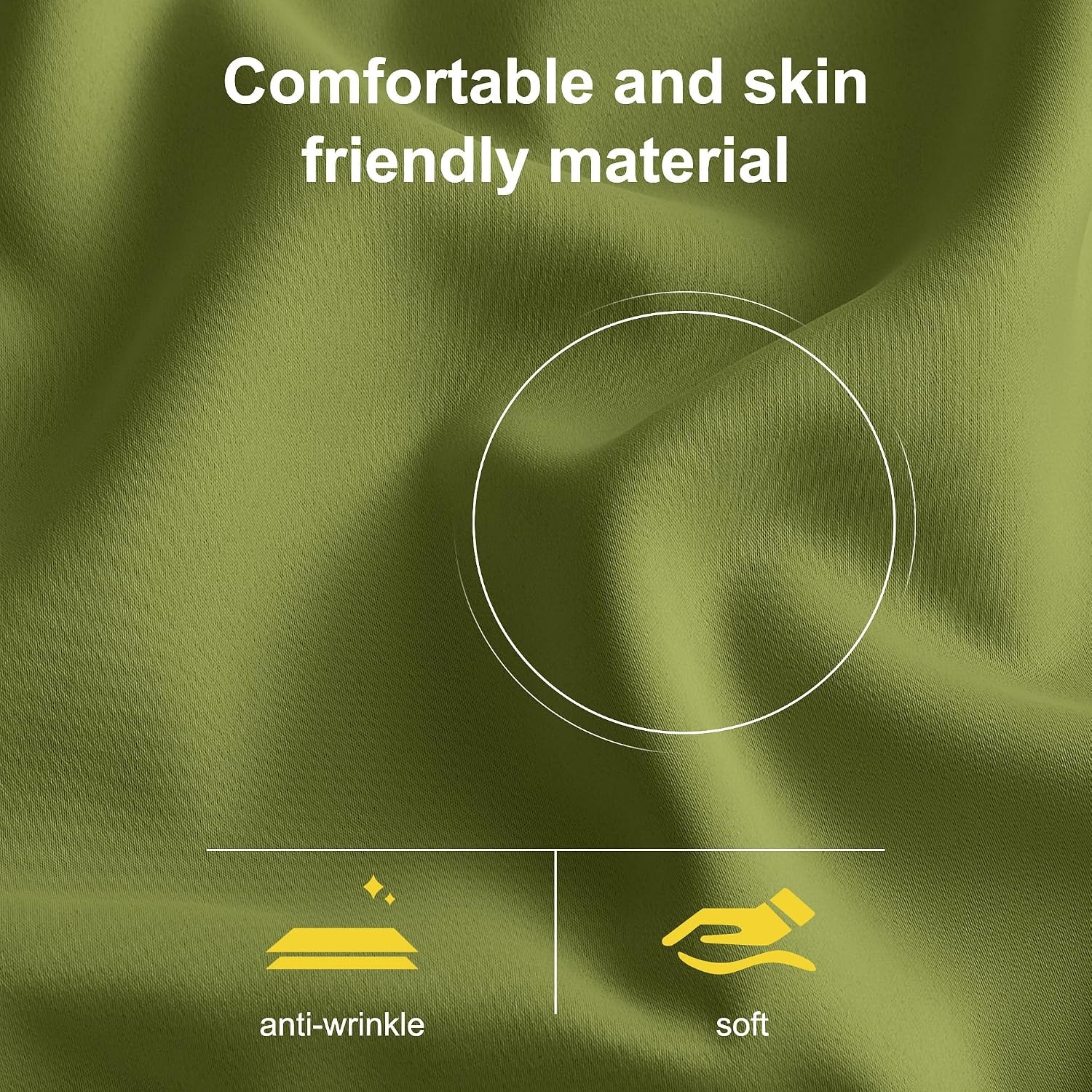 image:imageNICETOWN White Blackout Curtains 52 x 84 inches Long 2 Panels for BedroomOlive Green