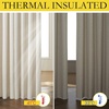 NICETOWN 100% Blackout Linen Curtain for Patio Sliding Door W100 x L84 in(Champagne)