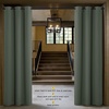 NICETOWN 100% Blackout Linen Curtain for Patio Sliding Door W100 x L84 in(Dark Mallard)