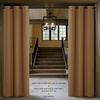 NICETOWN 100% Blackout Linen Curtain for Patio Sliding Door W100 x L84 in(Gold Brown)