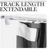 NICETOWN 100% Blackout Linen Curtain for Patio Sliding Door W100 x L84 in(Grey（with Adjustable Ceiling Track))