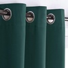NICETOWN 100% Blackout Linen Curtain for Patio Sliding Door W100 x L84 in(Hunter Green)