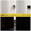 NICETOWN 100% Blackout Linen Curtain for Patio Sliding Door W100 x L84 in(Ivory)