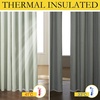 NICETOWN 100% Blackout Linen Curtain for Patio Sliding Door W100 x L84 in(Light Green)