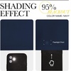 NICETOWN 100% Blackout Linen Curtain for Patio Sliding Door W100 x L84 in(Navy)