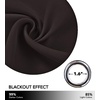 NICETOWN 100% Blackout Linen Curtain for Patio Sliding Door W100 x L84 in(Toffee Brown)