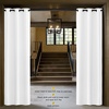 NICETOWN 100% Blackout Linen Curtain for Patio Sliding Door W100 x L84 in(White)
