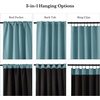NICETOWN 100% Blackout Window Curtain Panels, Cold and Full Light Blocking Drapes with Black Liner for Nursery, 84 Inches Drop Thermal Insulated Draperies (Pure White, 2 Pieces, 52 inches Wide)(Sea Teal)