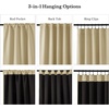 NICETOWN 100% Blackout Window Curtain Panels, Cold and Full Light Blocking Drapes with Black Liner for Nursery, 84 Inches Drop Thermal Insulated Draperies (Pure White, 2 Pieces, 52 inches Wide)(Warm Beige)