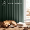 NICETOWN 100% Blackout Window Curtain Panels, Cold and Full Light Blocking Drapes with Black Liner for Nursery, 84 Inches Drop Thermal Insulated Draperies (Pure White, 2 Pieces, 52 inches Wide)(Dark Mallard)