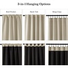 NICETOWN 100% Blackout Window Curtain Panels, Cold and Full Light Blocking Drapes with Black Liner for Nursery, 84 Inches Drop Thermal Insulated Draperies (Pure White, 2 Pieces, 52 inches Wide)(Cream)
