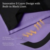 NICETOWN 100% Blackout Window Curtain Panels, Cold and Full Light Blocking Drapes with Black Liner for Nursery, 84 Inches Drop Thermal Insulated Draperies (Pure White, 2 Pieces, 52 inches Wide)(Lilac Purple)