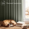 NICETOWN 100% Blackout Window Curtain Panels, Cold and Full Light Blocking Drapes with Black Liner for Nursery, 84 Inches Drop Thermal Insulated Draperies (Pure White, 2 Pieces, 52 inches Wide)(Greyish Green)
