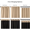 NICETOWN 100% Blackout Window Curtain Panels, Cold and Full Light Blocking Drapes with Black Liner for Nursery, 84 Inches Drop Thermal Insulated Draperies (Pure White, 2 Pieces, 52 inches Wide)(Biscotti Beige)