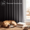NICETOWN 100% Blackout Window Curtain Panels, Cold and Full Light Blocking Drapes with Black Liner for Nursery, 84 Inches Drop Thermal Insulated Draperies (Pure White, 2 Pieces, 52 inches Wide)(Grey)