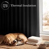 NICETOWN 100% Blackout Window Curtain Panels, Cold and Full Light Blocking Drapes with Black Liner for Nursery, 84 Inches Drop Thermal Insulated Draperies (Pure White, 2 Pieces, 52 inches Wide)(Black)