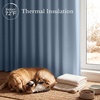 NICETOWN 100% Blackout Window Curtain Panels, Cold and Full Light Blocking Drapes with Black Liner for Nursery, 84 Inches Drop Thermal Insulated Draperies (Pure White, 2 Pieces, 52 inches Wide)(Vintage Blue)