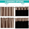 NICETOWN 100% Blackout Window Curtain Panels, Cold and Full Light Blocking Drapes with Black Liner for Nursery, 84 Inches Drop Thermal Insulated Draperies (Pure White, 2 Pieces, 52 inches Wide)(Cappuccino)
