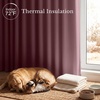 NICETOWN 100% Blackout Window Curtain Panels, Cold and Full Light Blocking Drapes with Black Liner for Nursery, 84 Inches Drop Thermal Insulated Draperies (Pure White, 2 Pieces, 52 inches Wide)(Dry Rose)