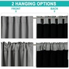 NICETOWN 100% Blackout Window Curtain Panels, Cold and Full Light Blocking Drapes with Black Liner for Nursery, 84 Inches Drop Thermal Insulated Draperies (Pure White, 2 Pieces, 52 inches Wide)(Silver Grey)