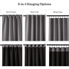 NICETOWN 100% Blackout Window Curtain Panels, Cold and Full Light Blocking Drapes with Black Liner for Nursery, 84 Inches Drop Thermal Insulated Draperies (Pure White, 2 Pieces, 52 inches Wide)(Grey)