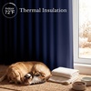 NICETOWN 100% Blackout Window Curtain Panels, Cold and Full Light Blocking Drapes with Black Liner for Nursery, 84 Inches Drop Thermal Insulated Draperies (Pure White, 2 Pieces, 52 inches Wide)(Navy Blue)