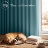 NICETOWN 100% Blackout Window Curtain Panels, Cold and Full Light Blocking Drapes with Black Liner for Nursery, 84 Inches Drop Thermal Insulated Draperies (Pure White, 2 Pieces, 52 inches Wide)(Sea Teal)