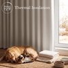 NICETOWN 100% Blackout Window Curtain Panels, Cold and Full Light Blocking Drapes with Black Liner for Nursery, 84 Inches Drop Thermal Insulated Draperies (Pure White, 2 Pieces, 52 inches Wide)(Natural)